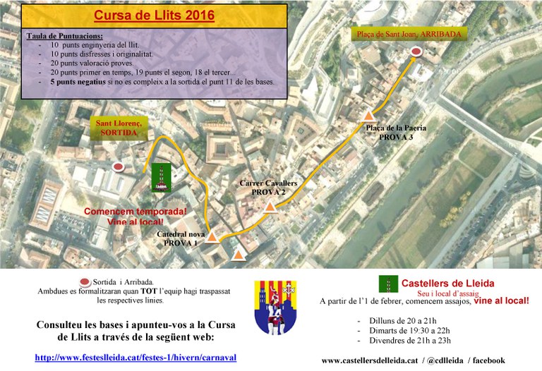 recorregut de la cursa de llits 2016