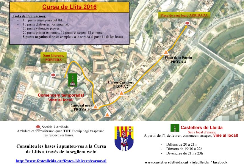recorregut de la cursa de llits 2016